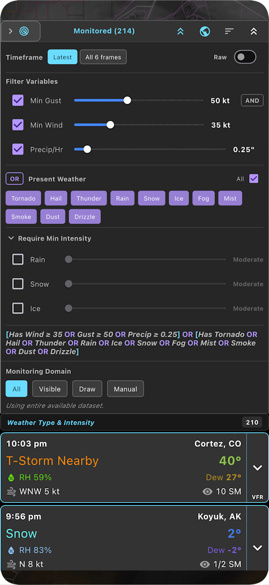 Interactive Rain Tool Feature