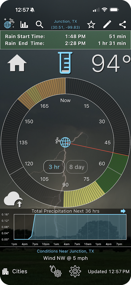 Rain Clock Feature